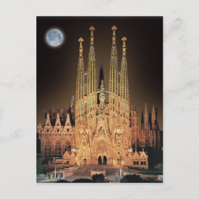 SAGRADA FAMILIA BASILICA IN BARCELONA, SPANIEN. POSTKARTE (Vorderseite)