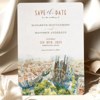 Sagrada Familia Charm Barcelona Save-the-Date-Hoch