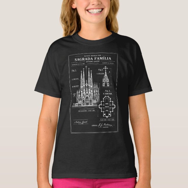 Sagrada Família Gaudi Patent  T-Shirt (Vorderseite)