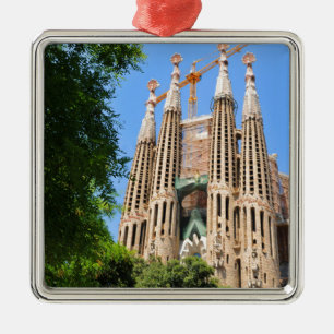 Sagrada Familia in Barcelona, Spanien Silbernes Ornament