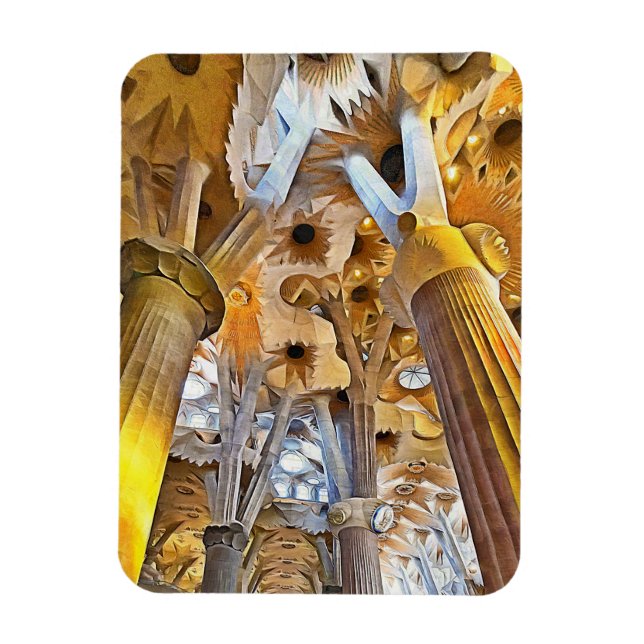 Sagrada Familia. Innenseite. Ansicht 16. Magnet (Vertikal)