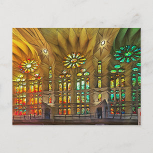 Sagrada Familia. Innenseite. Ansicht 19. Postkarte