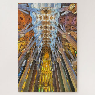 Sagrada Familia. Innenseite. Ansicht 21. Puzzle