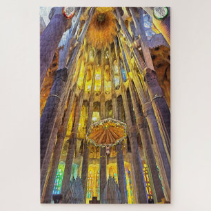 Sagrada Familia. Innenseite. Ansicht 22. Puzzle