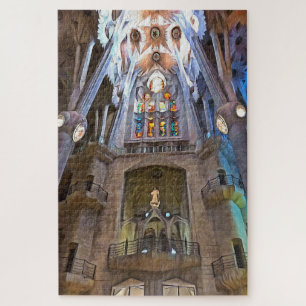 Sagrada Familia. Innenseite. Ansicht 25. Puzzle
