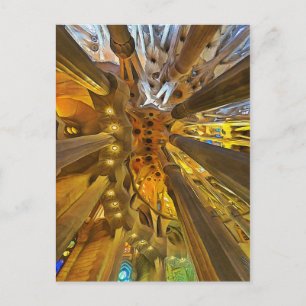 Sagrada Familia. Innenseite. Ansicht 26. Postkarte