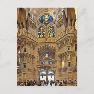 Sagrada Familia. Innenseite. Ansicht 32. Postkarte