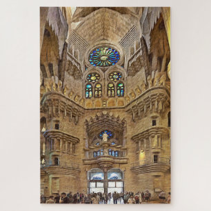 Sagrada Familia. Innenseite. Ansicht 32. Puzzle