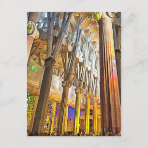 Sagrada Familia. Innenseite. Ansicht 9. Postkarte