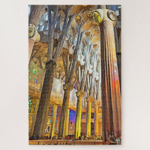 Sagrada Familia. Innenseite. Ansicht 9. Puzzle