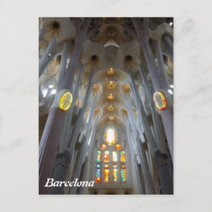 Sagrada Familia. Innenseite Postkarte