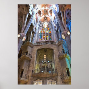 Sagrada Familia. Inneres. Ansicht 25. Poster