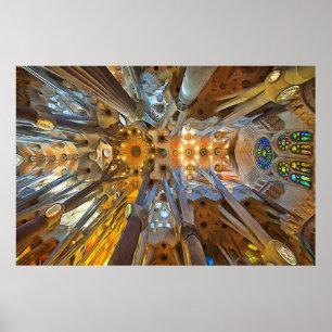 Sagrada Familia. Interior. View 20. Poster