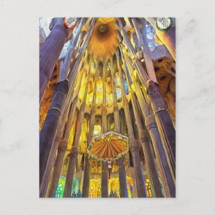 Sagrada Familia. Interior. View 22. Postkarte
