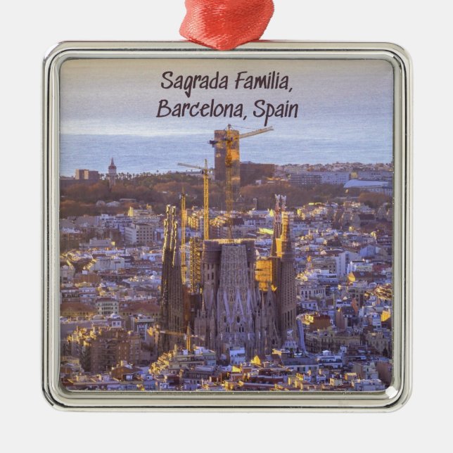Sagrada Familia Katholische Kirche, Barcelona, Spa Ornament Aus Metall (Vorne)