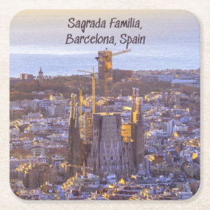 Sagrada Familia Katholische Kirche, Barcelona, Spa Rechteckiger Pappuntersetzer