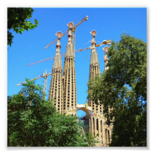 Sagrada-Familia-Kirche in Barcelona, Spanien Fotodruck