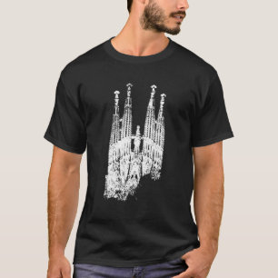 Sagrada Familia Skyline Spanien Fan I Liebe Barcel T-Shirt