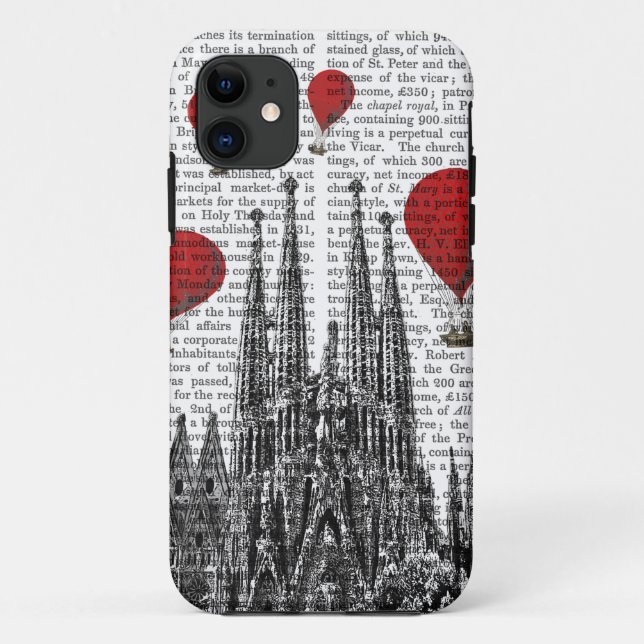 Sagrada Familia und glühende Luft-Ballone Case-Mate iPhone Hülle (Rückseite)