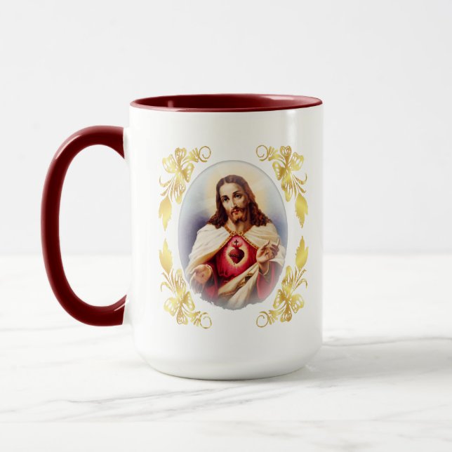 Sagrado Corazon de Jesus Detente Tasse (Links)