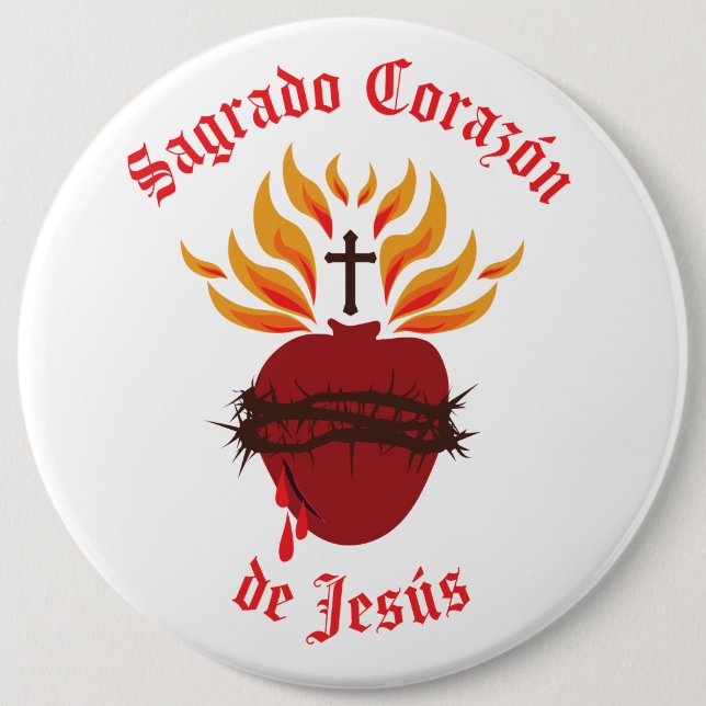 Sagrado Corazón de Jesús/Heiliges Herz Jesu Button (Vorderseite)