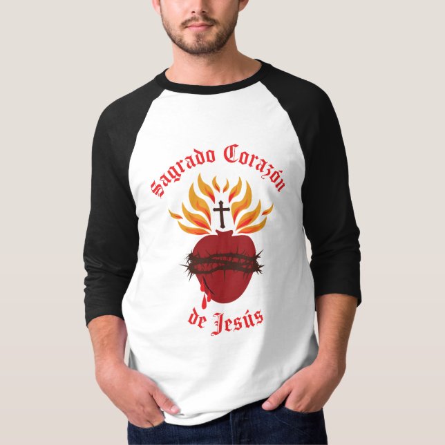 Sagrado Corazón de Jesús/Heiliges Herz Jesu T-Shirt (Vorderseite)