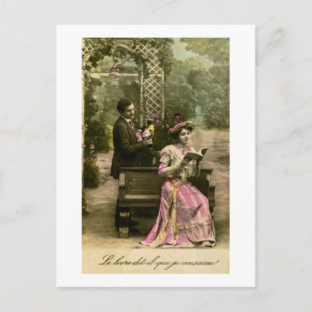 Sagt das Buch 'I Liebe you'? Postkarte (Vorderseite)