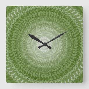 Sägt Mandala in Stämmen Quadratische Wanduhr