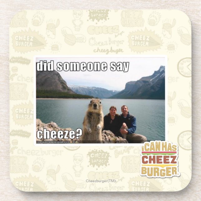 Sagte jemand cheeze? getränkeuntersetzer (Vorderseite)
