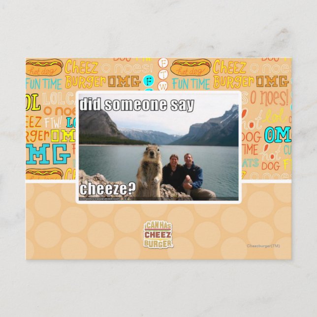 Sagte jemand cheeze? postkarte (Vorderseite)