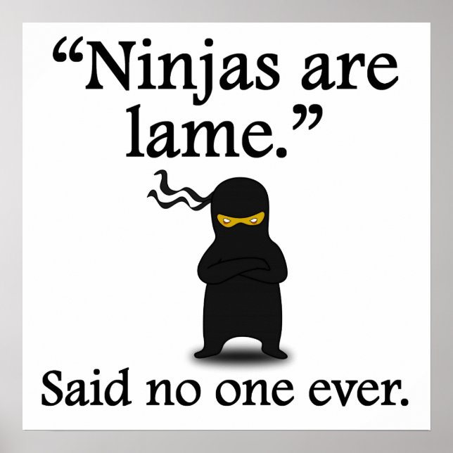 Sagte nie jemand: Ninjas sind lahm Poster (Vorne)
