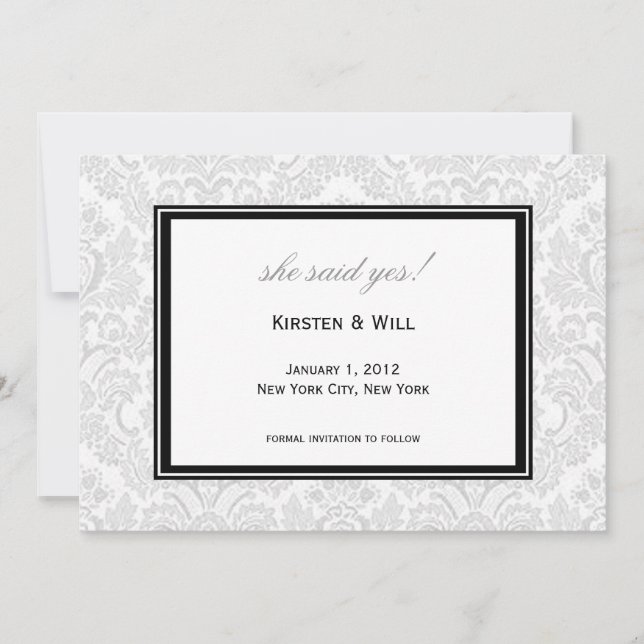 sagte sie ja! einladung (Vorderseite)