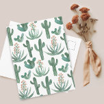 Saguaro Cactus Aloe Watercolor Muster Einfaches De Postkarte<br><div class="desc">Karo aus diesem farbenfrohen Kaktusmuster. Besuchen Sie meinen Shop für mehr!</div>