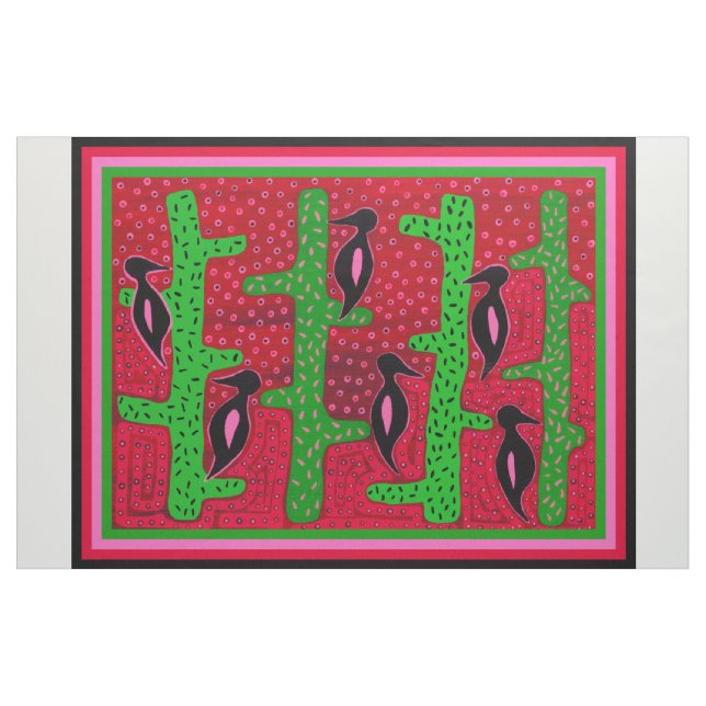 Saguaro Cactus Birds Decorator Fabric Stoff (Yard (91,4 cm))
