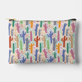 Saguaro Cactus Colorful Arizona Pattern Zubehörtasche