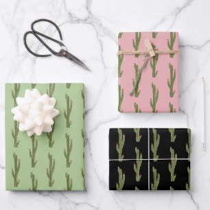 Saguaro Cactus Desert Pflanze geben jeglichen Hint Geschenkpapier Set