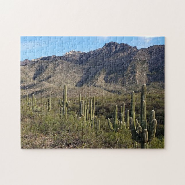 Saguaro Cactus et Catalina Mountains, Tucson AZ Puzzle (Horizontal)