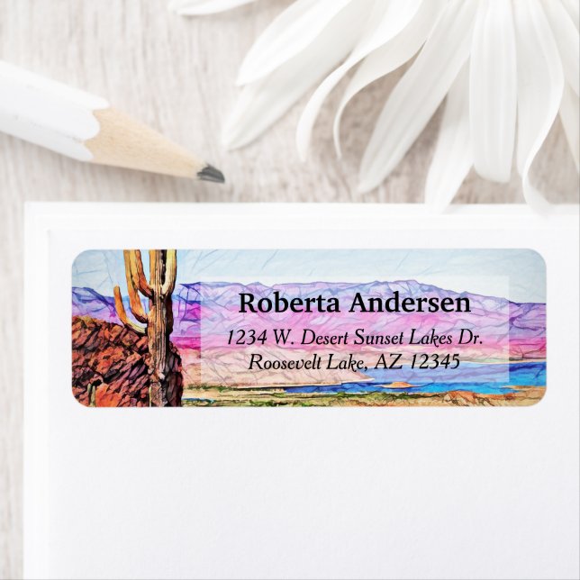 Saguaro Cactus Lila Mountians Blue Lake Arizona (Insitu)