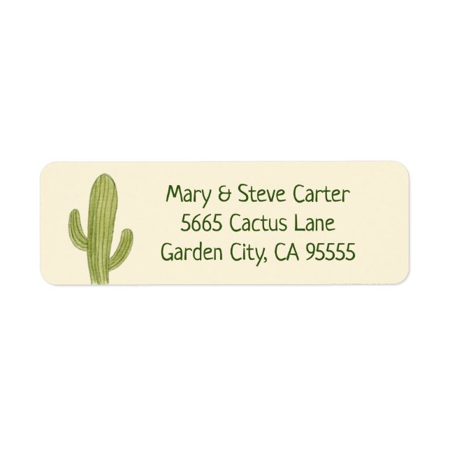 Saguaro Cactus return address label (Vorne)