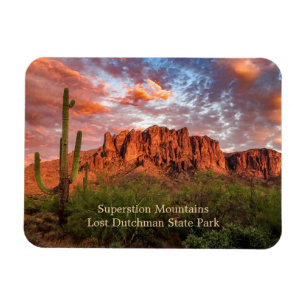 Saguaro Cactus Superstition Mountain Sonnenunterga Magnet