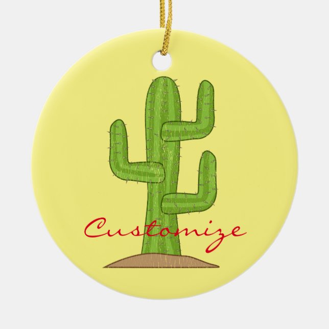 Saguaro Cactus Thunder_Cove Keramik Ornament (Vorne)