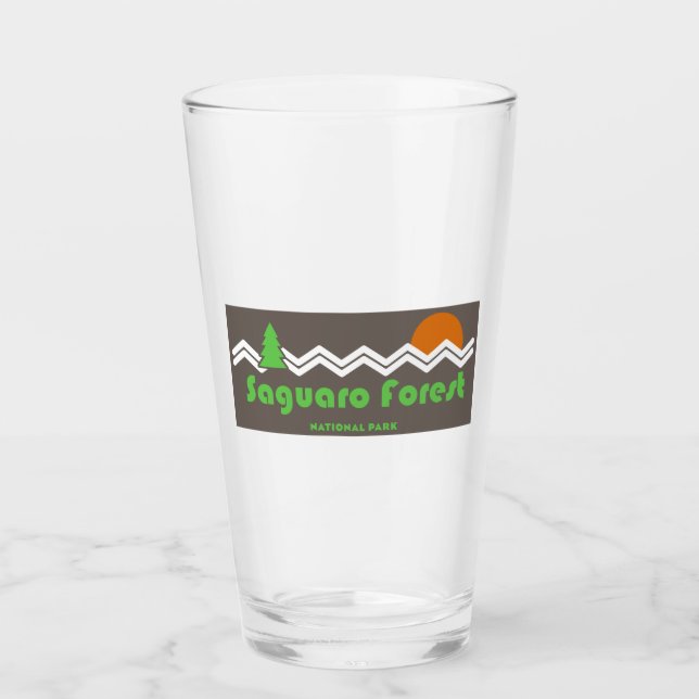 Saguaro Forest National Park Retro Glas (Vorderseite)