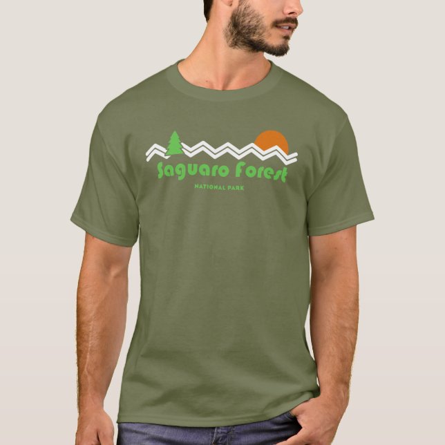 Saguaro Forest National Park Retro T-Shirt (Vorderseite)