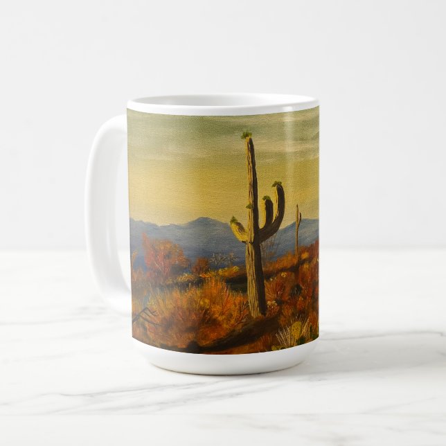 Saguaro in der Wüste von Arizona, von Gary Poling Kaffeetasse (Vorderseite Links)