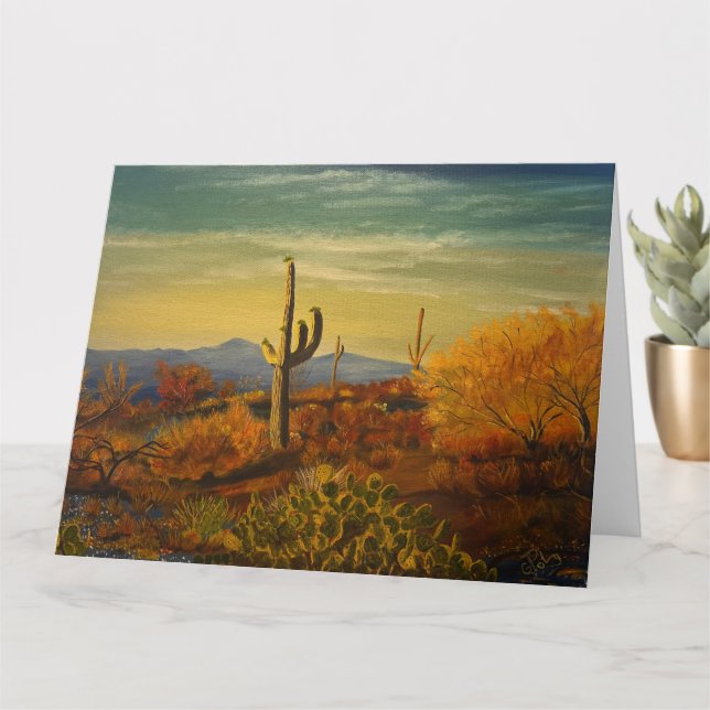 Saguaro in der Wüste von Arizona, von Gary Poling Karte (Kleine Pflanze)