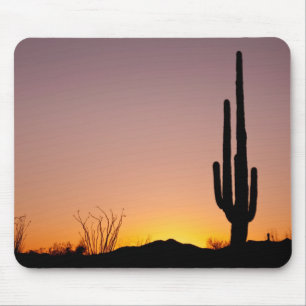 Saguaro-Kaktus am Sonnenuntergang Mousepad