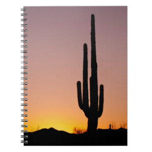 Saguaro-Kaktus am Sonnenuntergang Notizblock