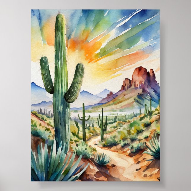 Saguaro Kunst, Dichtung und Musik Poster (Vorne)