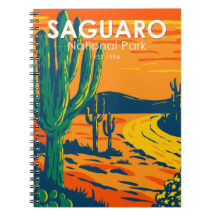 Saguaro National Park Arizona Vintage-Design Notizblock