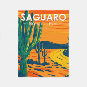 Saguaro National Park Arizona Vintage Fleecedecke